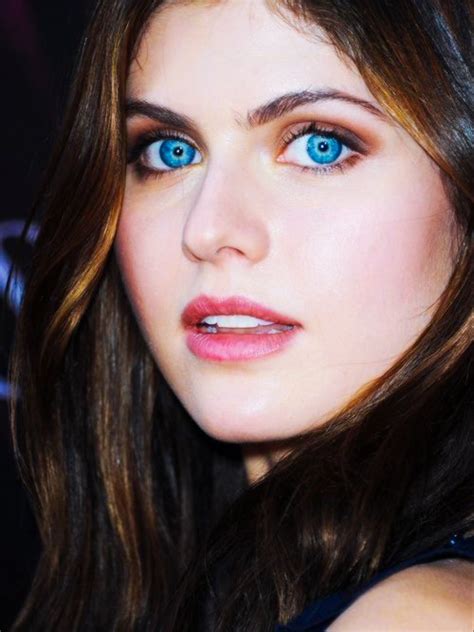 actress with bright blue eyes